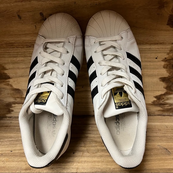 Adidas Super Star white black sneakers shoes - Picture 7 of 8